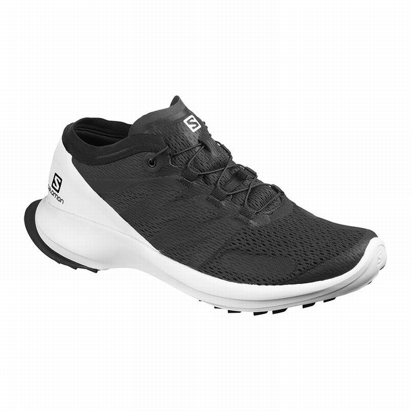 Chaussures De Trail Running Salomon Homme Noir / Blanche - Salomon SENSE FLOW - France (8096-LVDWA)